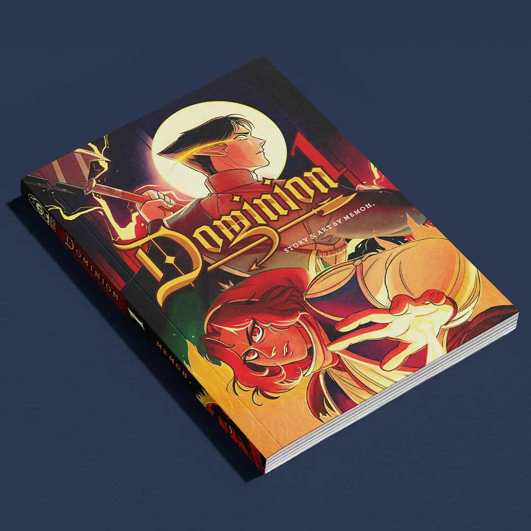 Image of Dominion Volume 1 on navy background.